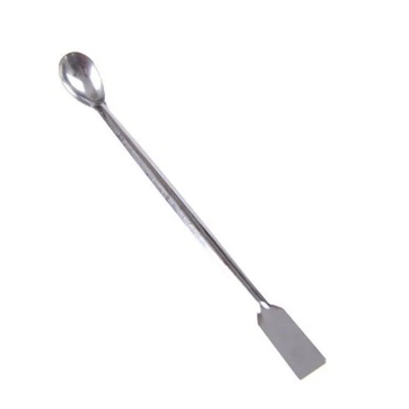 

1pc new 200mm Stainless Steel Horn Spoon Medicinal Ladle With Spatula Home Household Handy Tools Laboratory Teaching Use