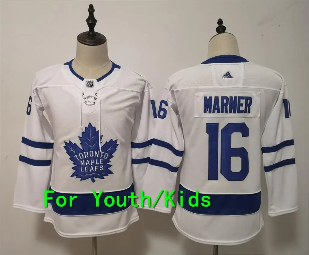 Молодежная вышивка прошитая Toronto Maple#34 Auston Matthews 31 Frederik Andersen 91 John Tavares 16 Mitchell Marner детская футболка