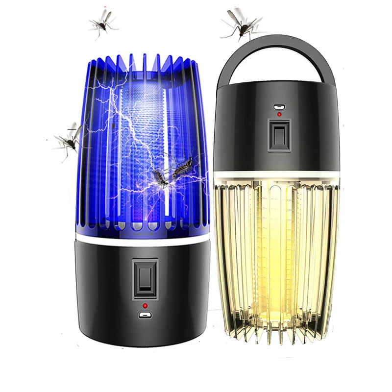 2020 New 2 in 1 USB Rechargeable Mosquito Killer Lamp LED Bug zapper Insect Killer Pest Repeller Camping Light Mosquito Trap