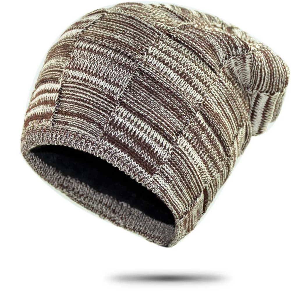 coffee(hat) Толстая зимняя шапка для мужчин, вязаная шапка Skullies Beanies для женщин и мужчин, Одноцветный шарф, шапки-унисекс, шапка в стиле хип-хоп, теплая шапочка-бини - Цвет: coffee(hat)