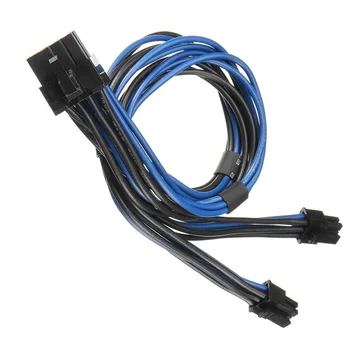 

High Quality 18AWG Dual Mini 6 Pin Male To 8 Pin PCI-e Y Splitter Power Cable For Mac Pro