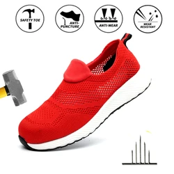 Chaussures de sécurité anti perforation pour homme et femme, souliers de travail respirants, pour l'été 