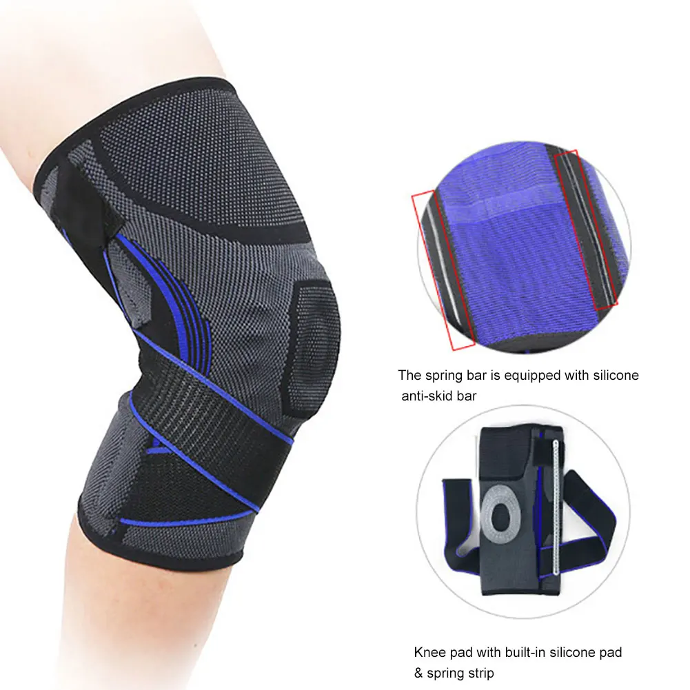 1Pc Outdoor Sport Basketball Running Climbing Spring Knee Brace Guard Protector