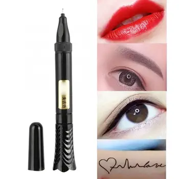 

New Eyelashes Accesories Manual Double-Ended Tattoo Pen Microblading Tattoo Fog Eyebrow Tool with Needle Roller Tattoo Supplie