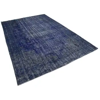 

224x328 Cm Blue Handmade Overdyed Rug-7x11 Ft