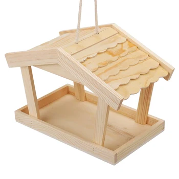 

Wooden Bird Feeder Bird Nest Hanging For Garden Yard Decoration Wall Mount Wood Bird Feeder Features