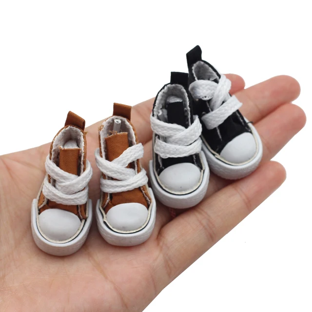 3.5cm Doll Shoes for Blythe Doll Toy,1/8 BJD Mini Canvas Dolls Shoes for Blyth Azone BJD,Casual Shoes Accessories 1