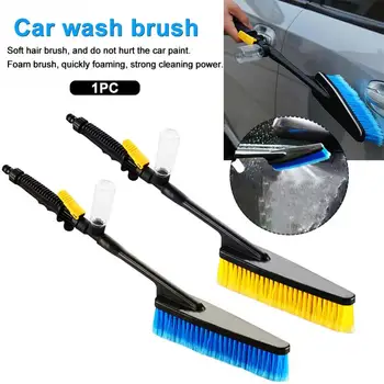 

Soft Long Handle Watering Multifunctional Water Flow Window Windshield Non-Slip Accessories Mop With Foam Bottle Car Wash Brush