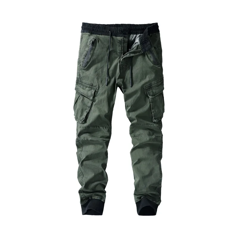

Autumn New Style MEN'S Casual Pants Korean-style Multi-pockets Bib Overall Young MEN'S Beam Leg Harem Pants Men's Trousers Fashi