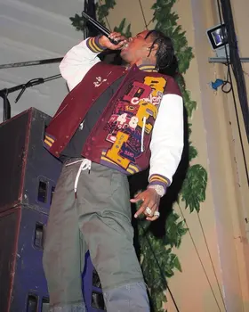 

TRAVIS SCOTT ASTROWORLD Jacket Print Baseball Men Hip Hop coat Fashion Casual Slim Track suit Body warmer ASTROWORLD Jacket