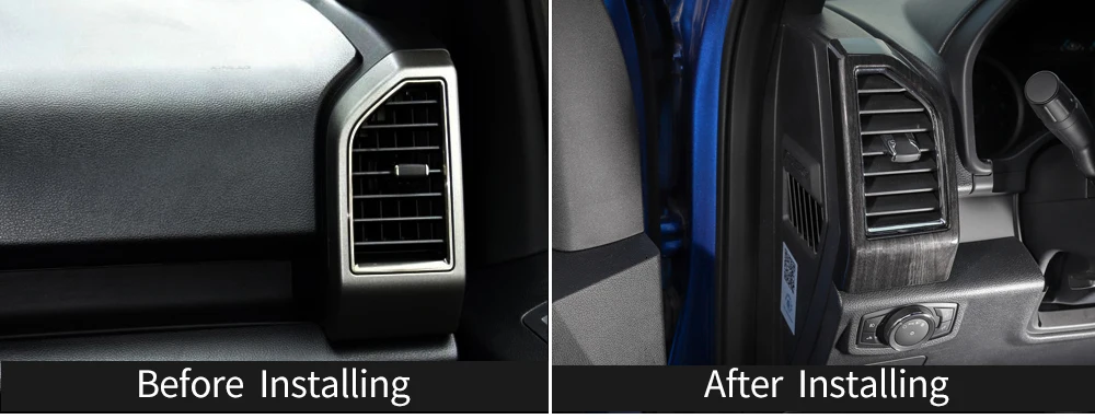 MOPAI ABS Автомобильная интерьерная приборная панель кондиционер вентиляционная розетка декоративная крышка рамка наклейки для Ford F150+ Автомобильный Стайлинг