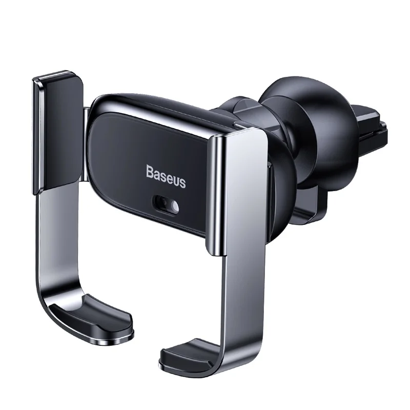 Автомобильный держатель для телефона Baseus, мини электрический магнитный держатель, держатель для мобильного телефона на выходе, держатель для iPhone 11X XS samsung S9 - Цвет: Black