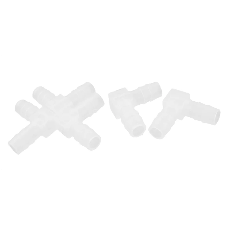 

HOT-Aquarium 8mm Diameter Right Angle Type Air Hose Hose Connector 5 pcs