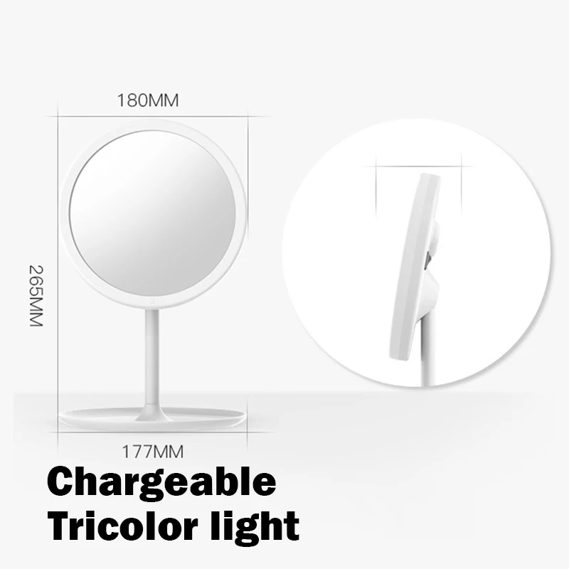 Светодиодный светильник зеркало для макияжа настольное перезаряжаемое туалетное зеркало настольное складное профессиональное портативное зеркало с светодиодный светильник