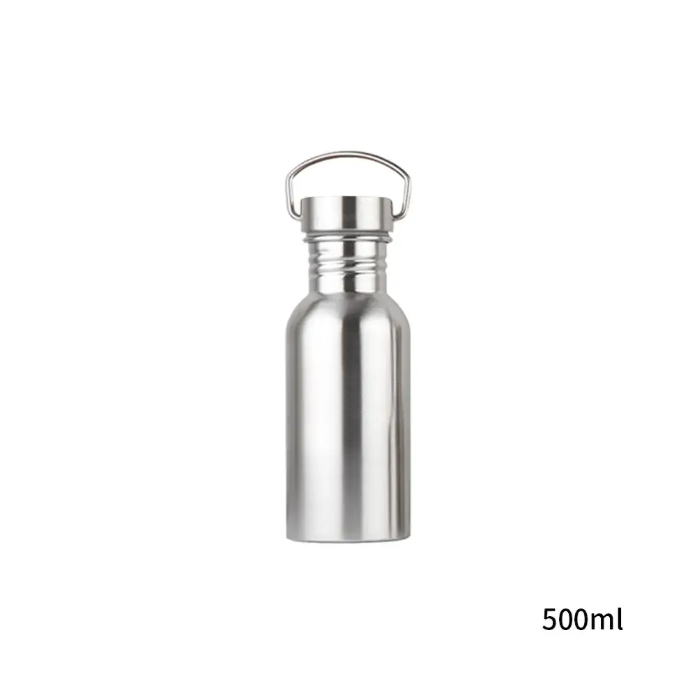 500ml 350/550/750/1000 мл Нержавеющая сталь бутылка для воды большой Ёмкость герметичная бутылка для воды с крышкой для кемпинга на открытом воздухе велосипедного спорта - Цвет: 500ml