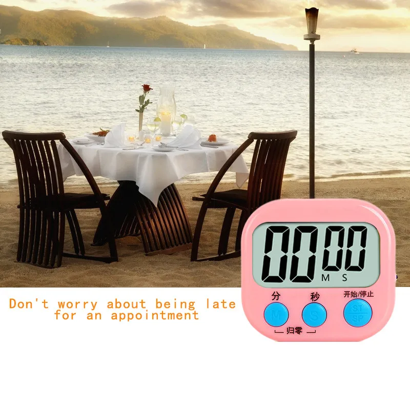 Кухонные ЖК-цифровые часы с таймером обратного отсчета и подсчета с магнитной подставкой и крюком, таймер для приготовления пищи