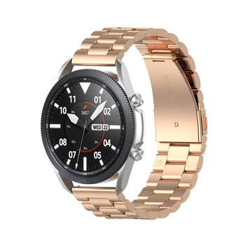 

For Samsung Galaxy Watch 3 41MM SM-R850 20mm Three-bead Stainless Steel Watchband With Disassembler And Link Bar for Huawei