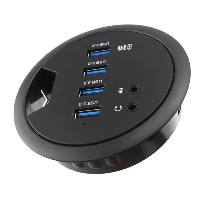 Крепление в столе 4 порта USB 3,0 концентратор Высокоскоростной внешний адаптер расширения для ноутбука ПК компьютер планшет зарядное устройство O28 19