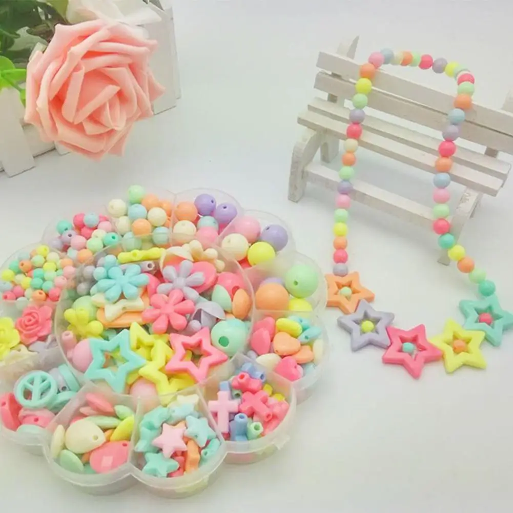 Kuulee 1 комплект модные игрушки креативные красочные DIY браслет бусины для девочек Изготовление ювелирных изделий амблиопия практическая игрушка