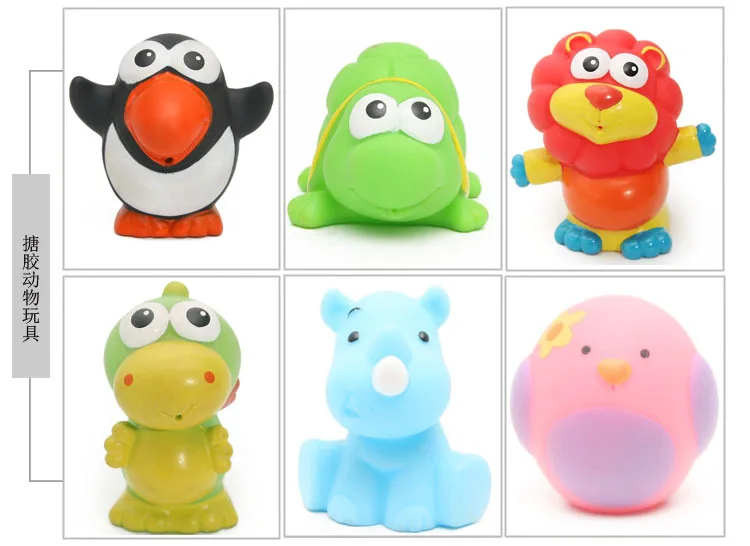 Infant Bath Toy Small Yellow Duck Squeezed Ring Baby Plastic Little Duck Toy Bath
