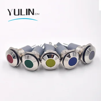 

14mm Waterproof IP67 LED Metal Indicator Pilot Light Signal Lamp Machine Boat Car Working PC Power