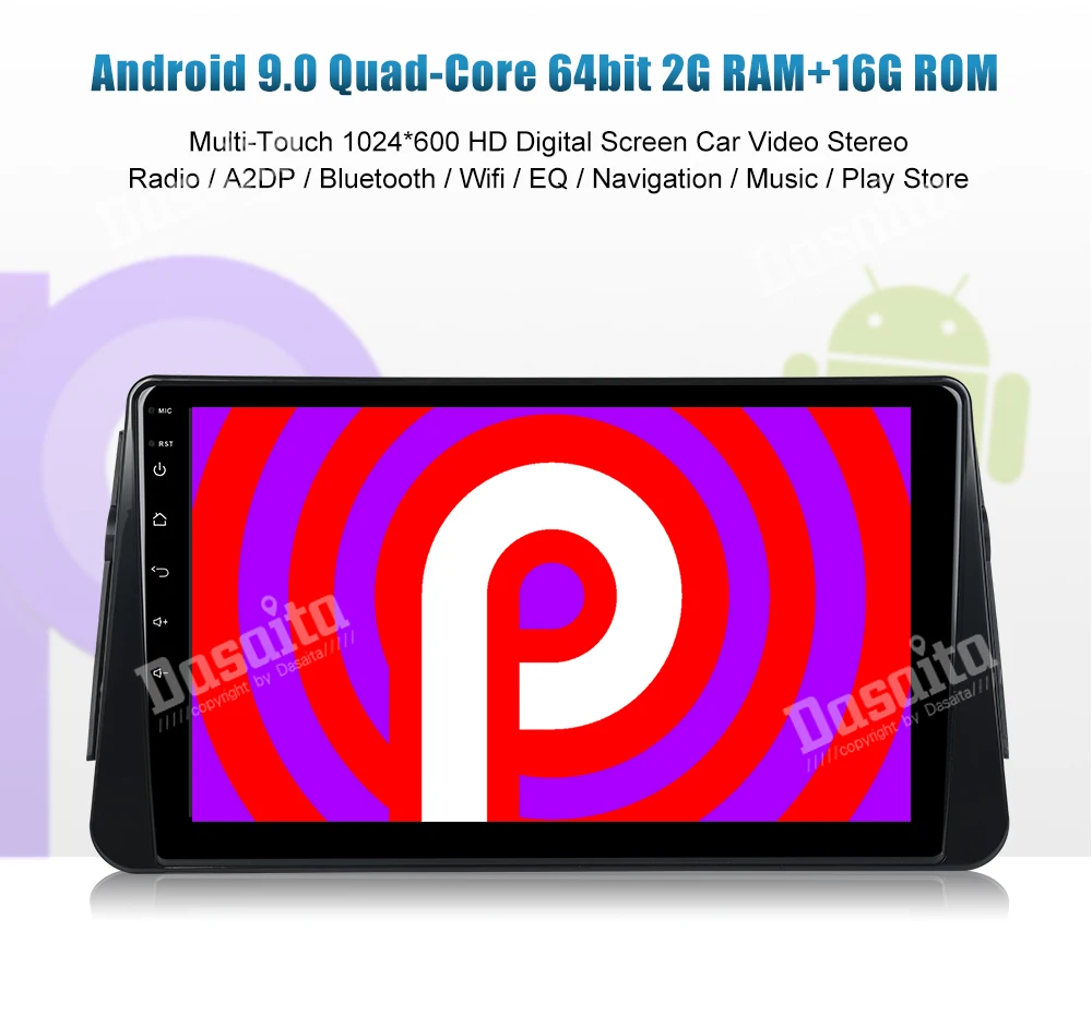 Dasaita 10," ips Экран Car Android 9,0 радио для Nissan ногами Micra gps навигации 1 din Bluetooth MP3