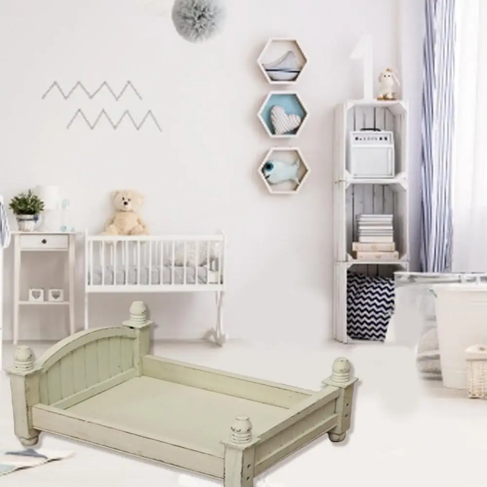 Newborn Photography Props Small Wooden Bed Original Design Four