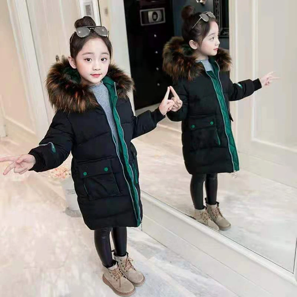  New Brand Winter Kids Clothes Girls Jackets Children Hooded Waterproof Hoodies Toddler Baby Coat Fo