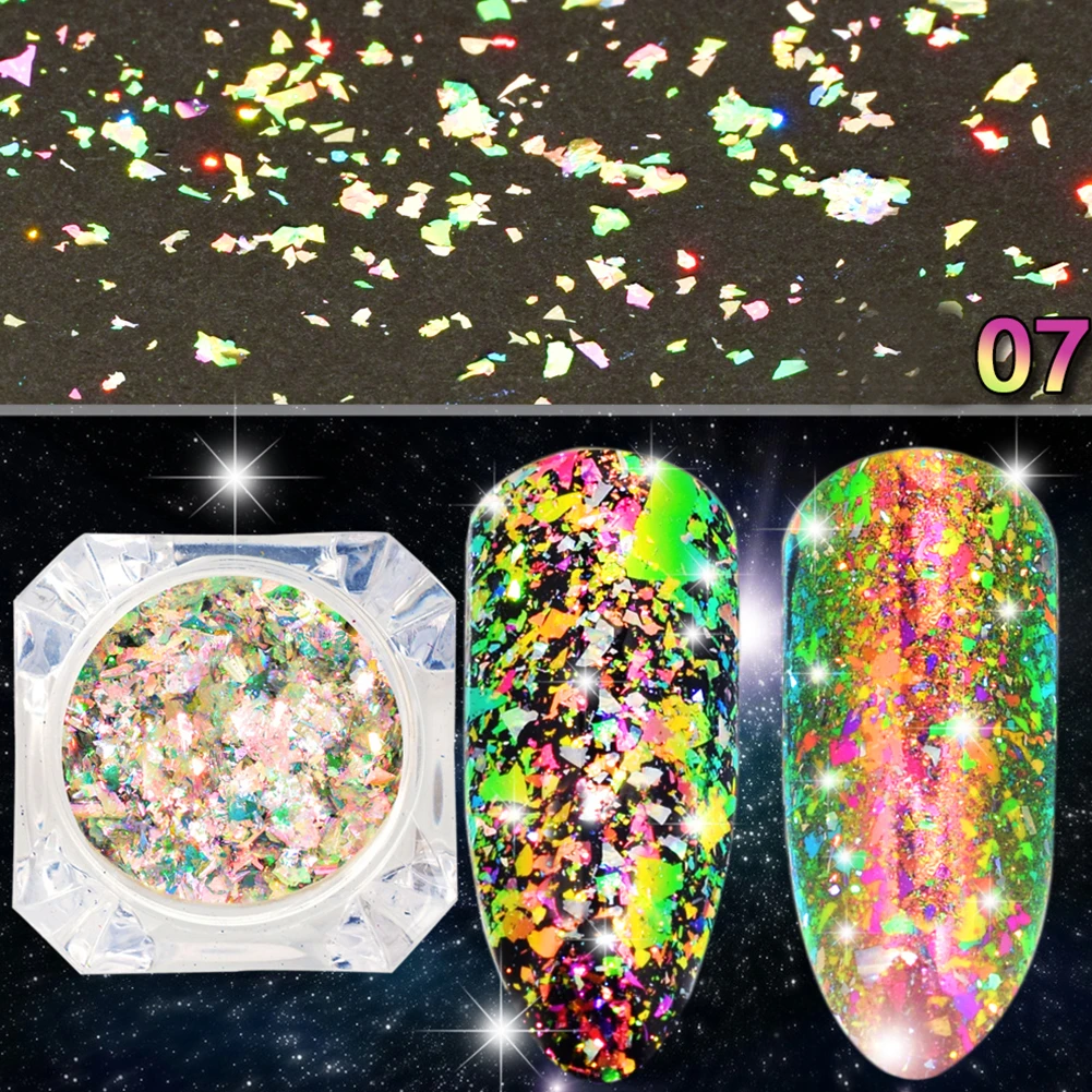 BEAUTYBIGBANG 0,2 г пудра с пайетками Хамелеон неровный коралловый лак для ногтей Блестки для маникюра украшения для ногтей