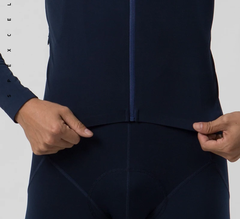 SPEXCEL Navy Pro team Autumn Winter Thermal fleece long sleeve cycling jersey road bicycle clothing  race fit cycling gear 2