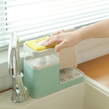 3 in 1 Multifunctional Soap Dispenser Kitchen Rack