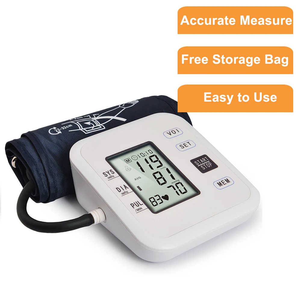 Billige Digital LCD Blutdruck Monitor Tonometer Medizinische Ausrüstung Gerät für Mess Druck Hause Herz Schlagen Meter Maschine