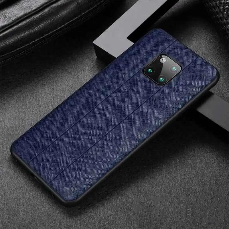 Чехол из натуральной кожи для huawei mate 20 Pro Чехол прочный Чехол полная защита Coque для huawei mate 20 20X 20Pro чехол Корпус - Цвет: dark blue