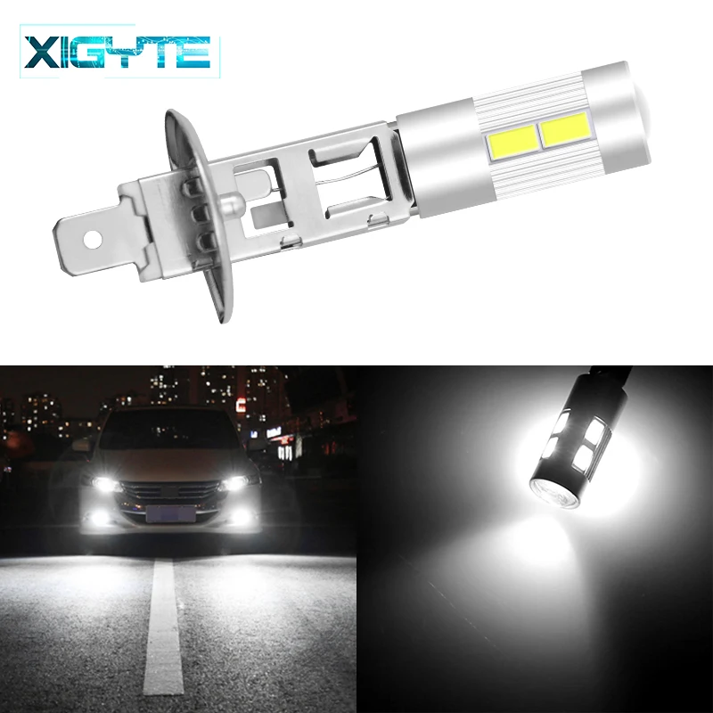 

1pcs H1 COB LED Super Bright Long Life White Canbus 10SMD 5630/5730 Replacement Bulbs For Car Fog Lights Running Lights Lamps
