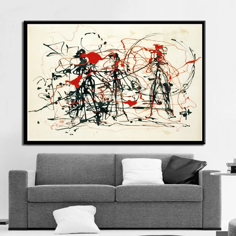Paintings Art Jackson Pollock Abstract Painting Psychedelic Poster And Prints Canvas Wall Pictures For Living Room Home Decor