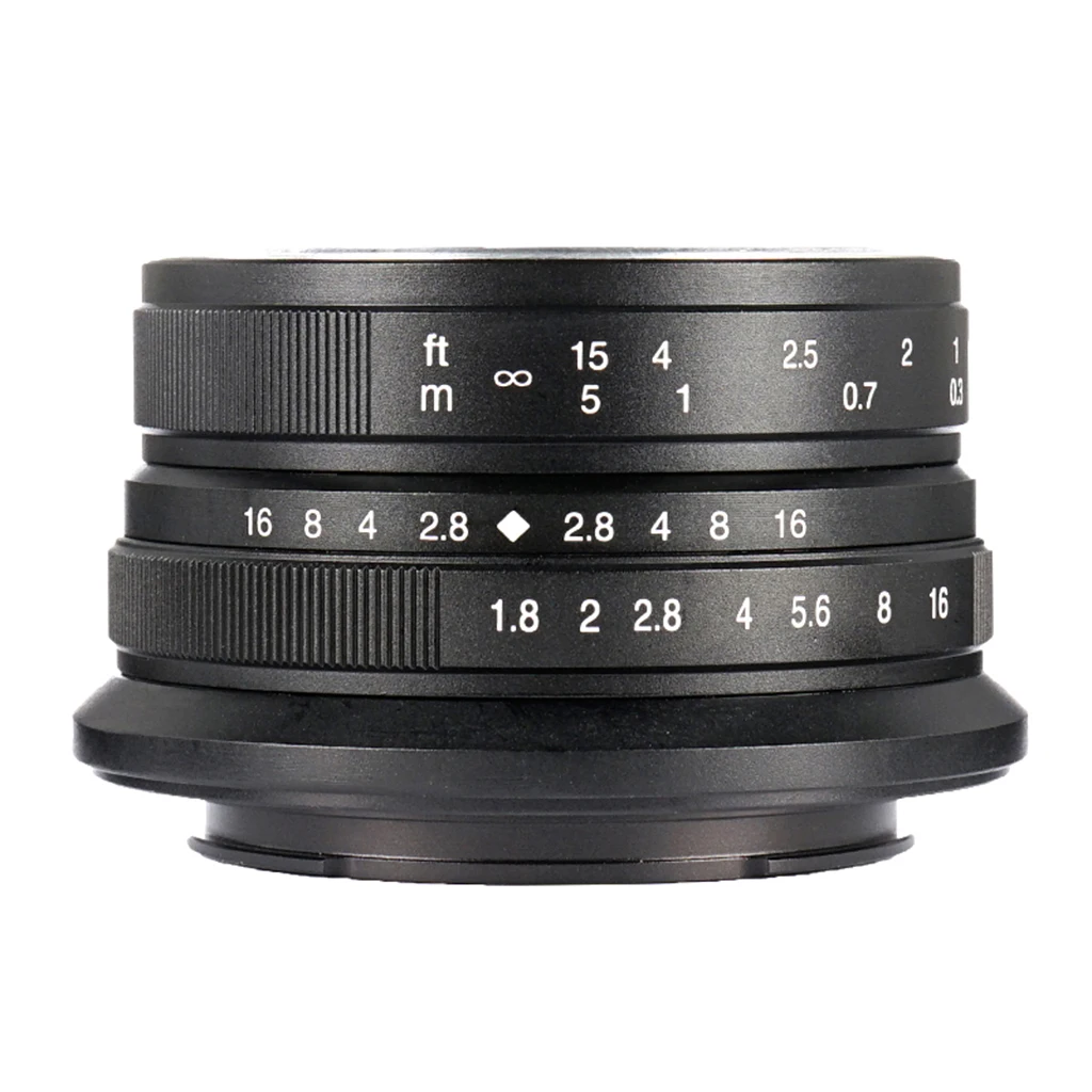 

25mm F1.8 APS-C Manual Focus Lens Fit for Canon Micro Single Cameras, Black
