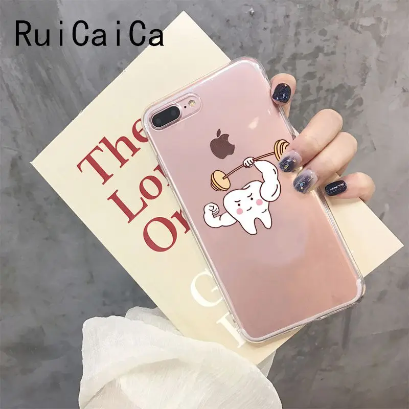 Funny Cartoon Dentist Dental Crowned Teeth