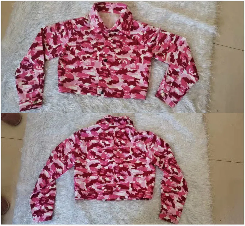 Camouflage Crop Top Women Jacket Fringed Hem Long Sleeve Short Coats 2018 Spring Autumn Female Casual Outerwear Casaco Feminino | Женская