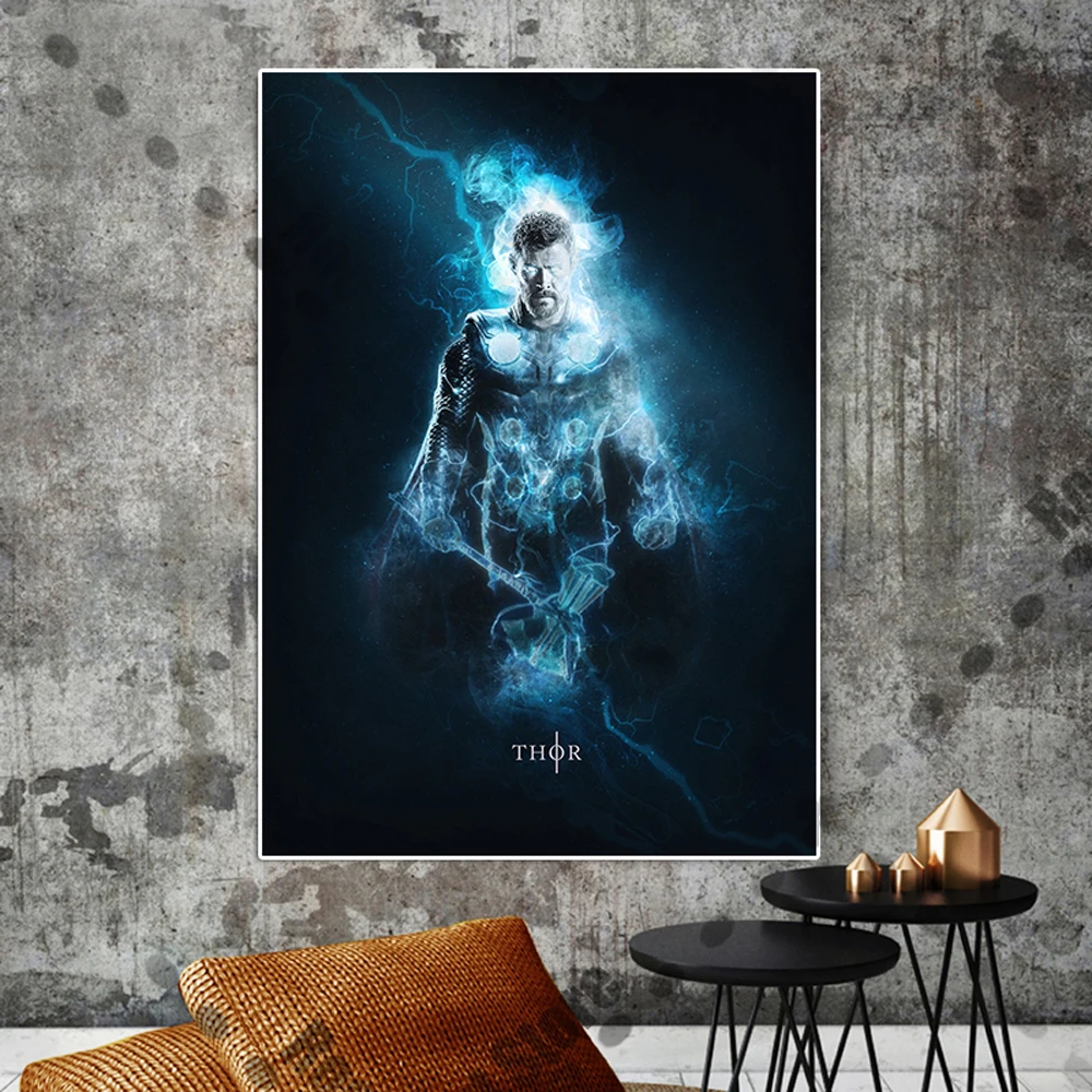 Marvel Superhero Character Spiderman Canvas Painting Avengers Movie Poster And Print Thor Hulk Wall Art Living Room Home Decor