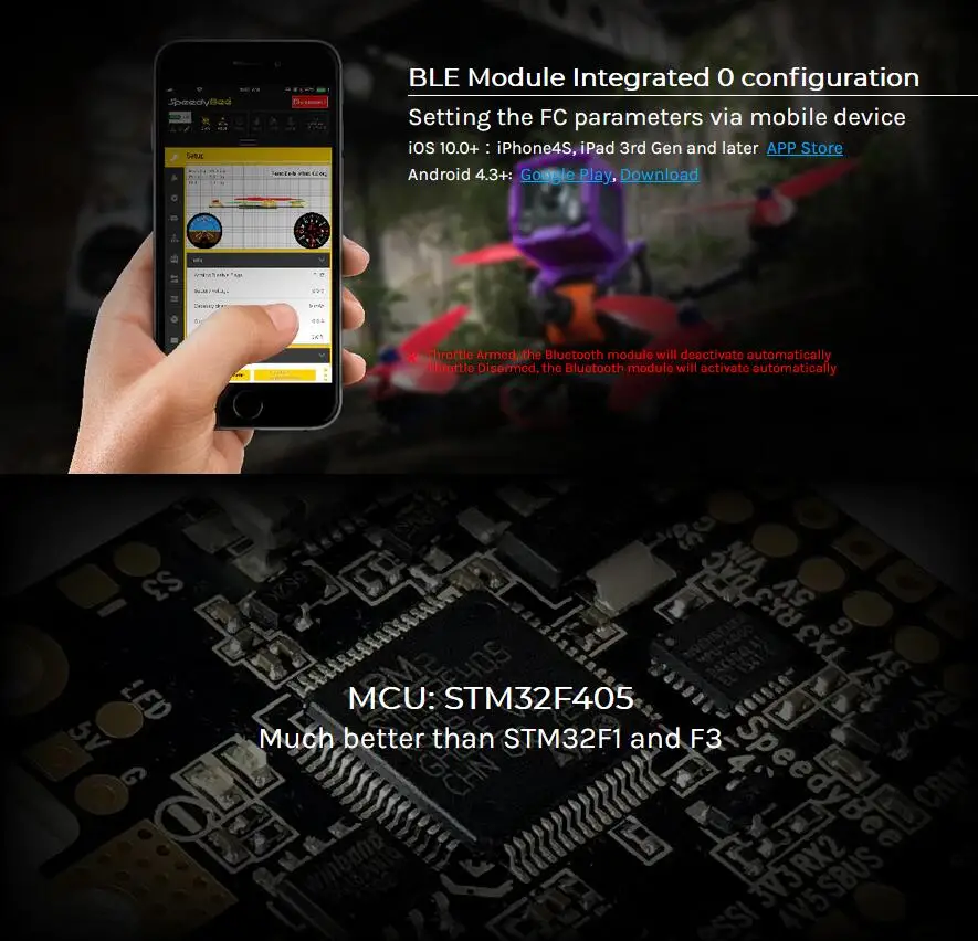 RunCam SpeedyBee F4 V2 V2.0 AIO с диагональю экрана 3-6S Bluetooth Контроллер полета OSD w/LC фильтр 5/9V gps барометр модуль для дрона с дистанционным управлением