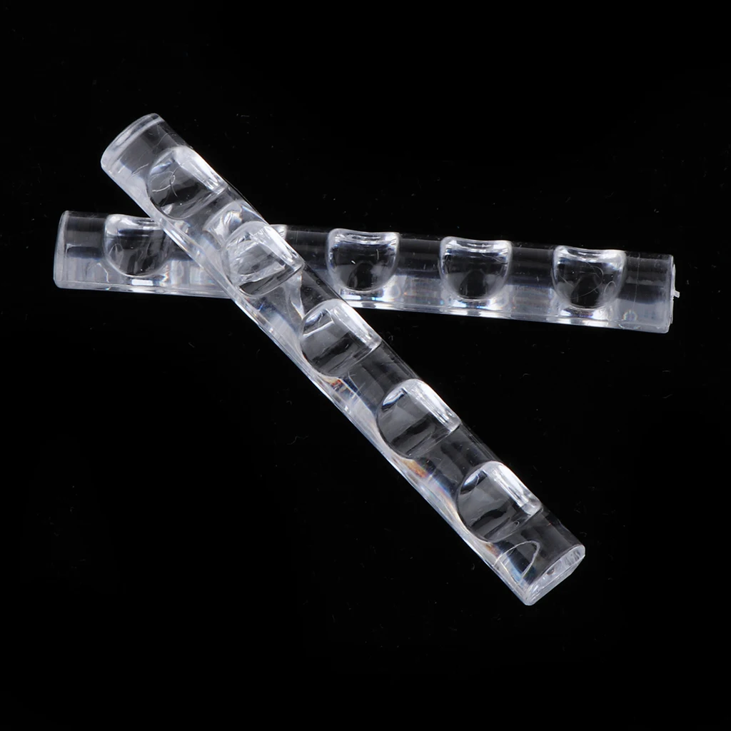 2Pcs 5 Slots Nail Art  Brush Painting Pen Holder Stand Storage Rack- Clear Acrylic Nail Art Drawing Painting Brush Pen Shelf