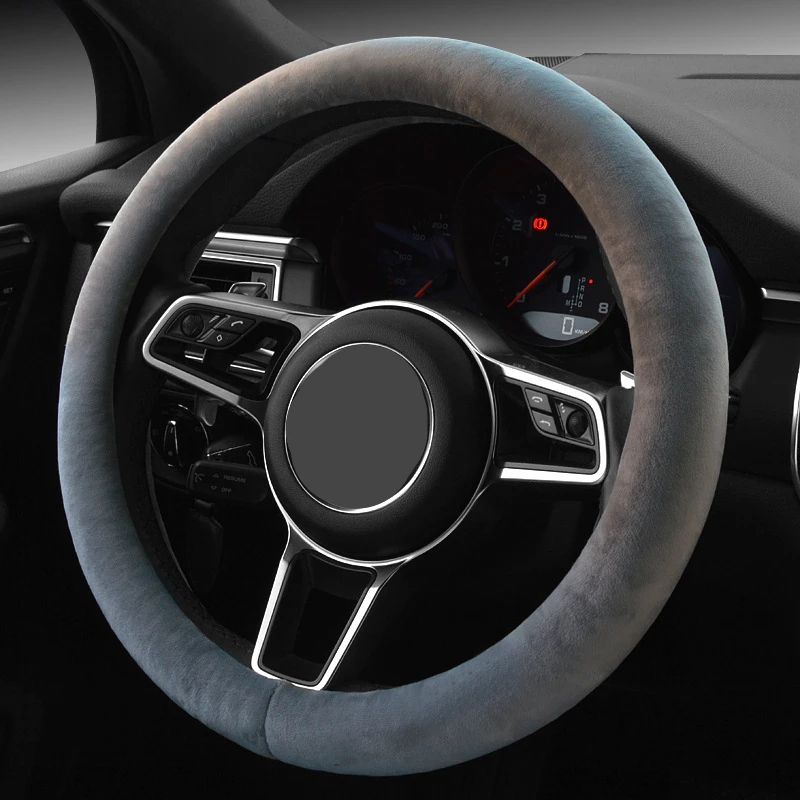 

DIY Plush Car Steering Wheel Cover Fur Wheel Cover On The Steering Wheel For Women Steering Case Black/Gray/Beige/Brown/Yellow
