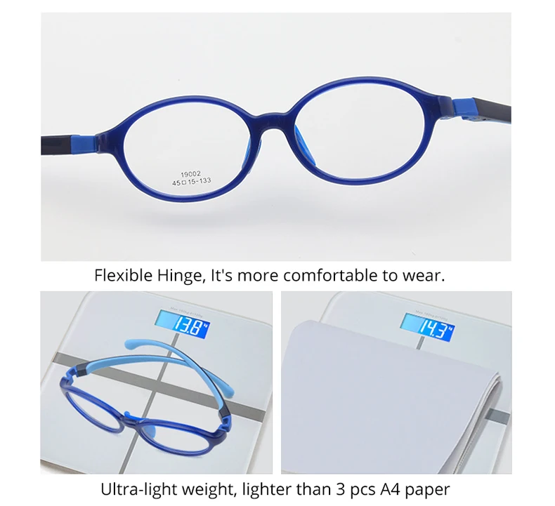 Ralferty оптическая рамка для детских очков съемные силиконовые овальные очки спортивные оправы для очков близорукость класс ноль очки K19002