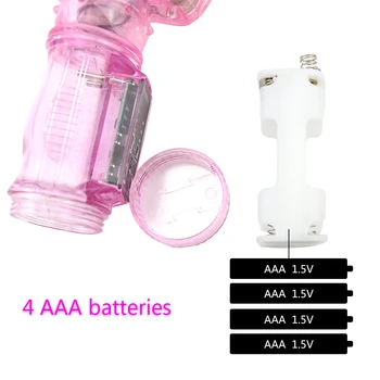 Rabbit Vibrator Realistic Dildo Penis Vibrator Clitoris Stimulate Massager Transparent Rotating Bead Female Sex Toy For Women 3