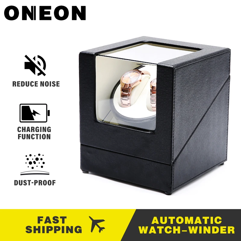 

ONEON New Automatic Mechanical Watch Winding Box Holder Display Jewelry Storage Watches Case High Gloss Paint US/EU/AU/UK Plug