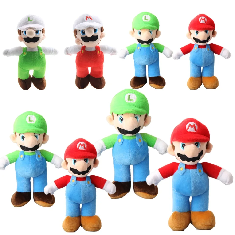 25-42 см Большой размер огненный Mario Luigi Плюшевые игрушки кукла Япония мультфильм Аниме Мягкие игрушки Детские Дети Рождество подарок на день рождения