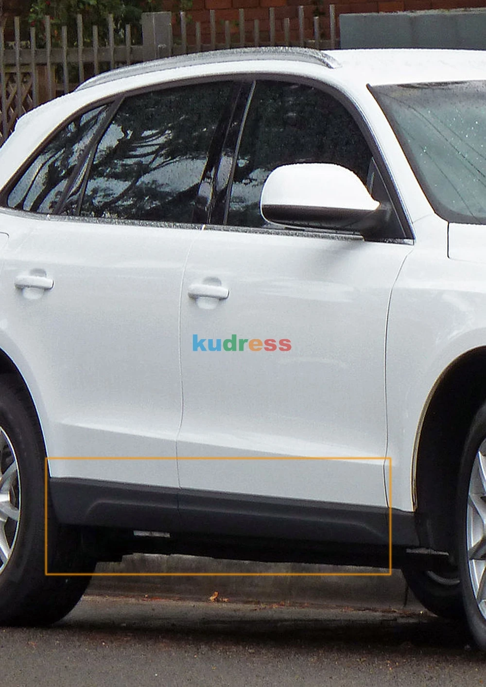 Для Audi Q5 2013 резиновая боковая сторона кузова облицовка дверной крышки Защита молдингов Стикеры Стайлинг авто аксессуары 4 шт./компл