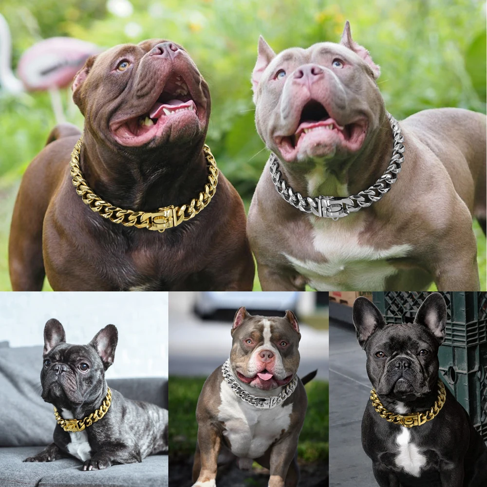 Stainless Steel Dog Collar Metal Chain Martingale High-end Show Collar Bully  Dogs Doberman Safety Collars For Medium Large Dog - Collars, Harnesses &  Leads - AliExpress
