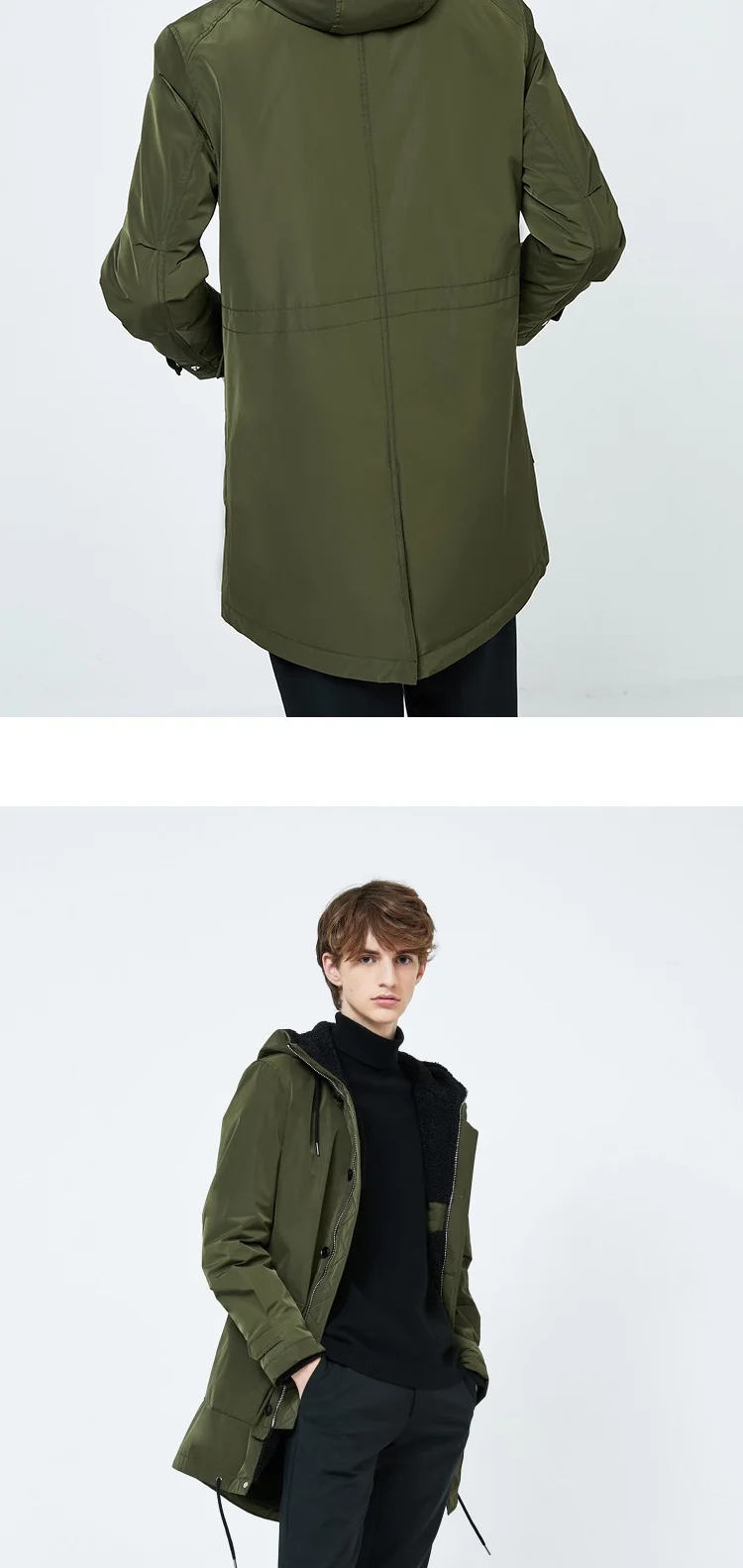 JackJones Мужская парка пальто комфорт флисовая подкладка Длинная Куртка мужская одежда 219309502