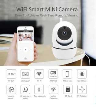 

Smart IP Camera WiFi Wireless CCTV Camera Surveillance IR Night Vision P2P Security IP Camera
